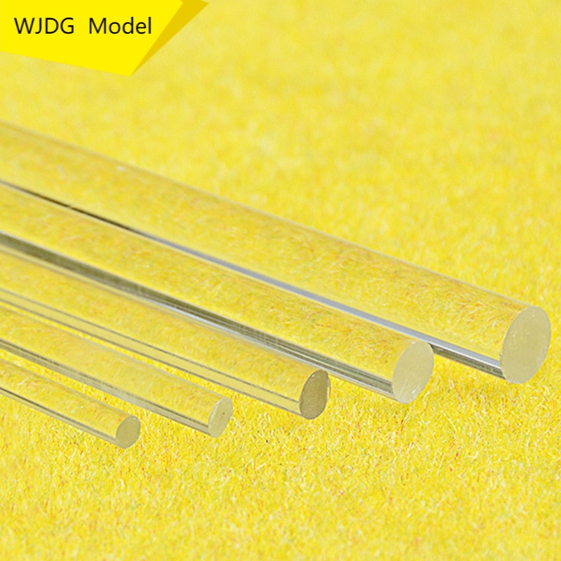 10 sztuk DIY rękodzieło Model architektoniczny materiał architektura akrylowa wysoka przejrzystość szkło organiczne pręt wiele rozmiarów długość 25 cm