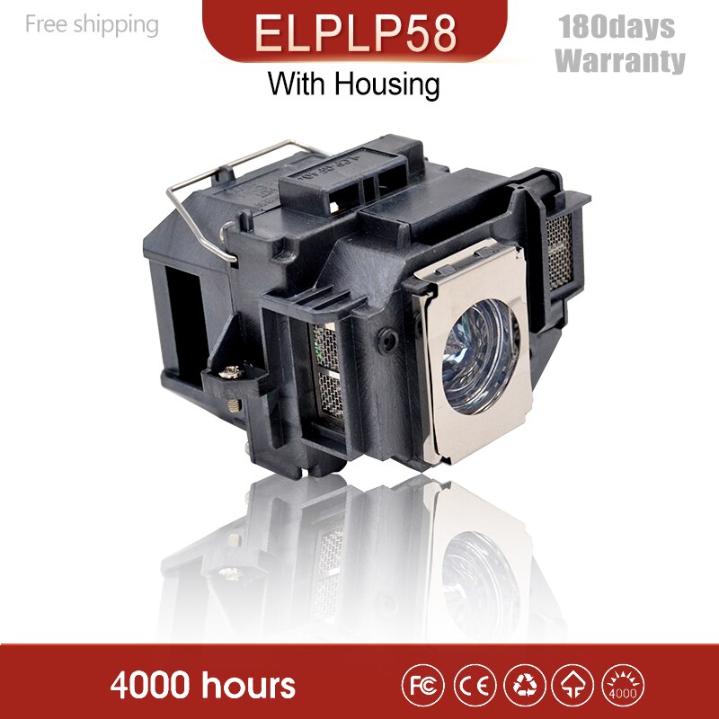 ELPLP58 Projector Vervangende Lamp Binnen Voor Epson EB-S10 S9 S92 W10 W9 X10 X9 X92 S10 + X9LAMP S9LAMP EX3200 EX5200 EX7200