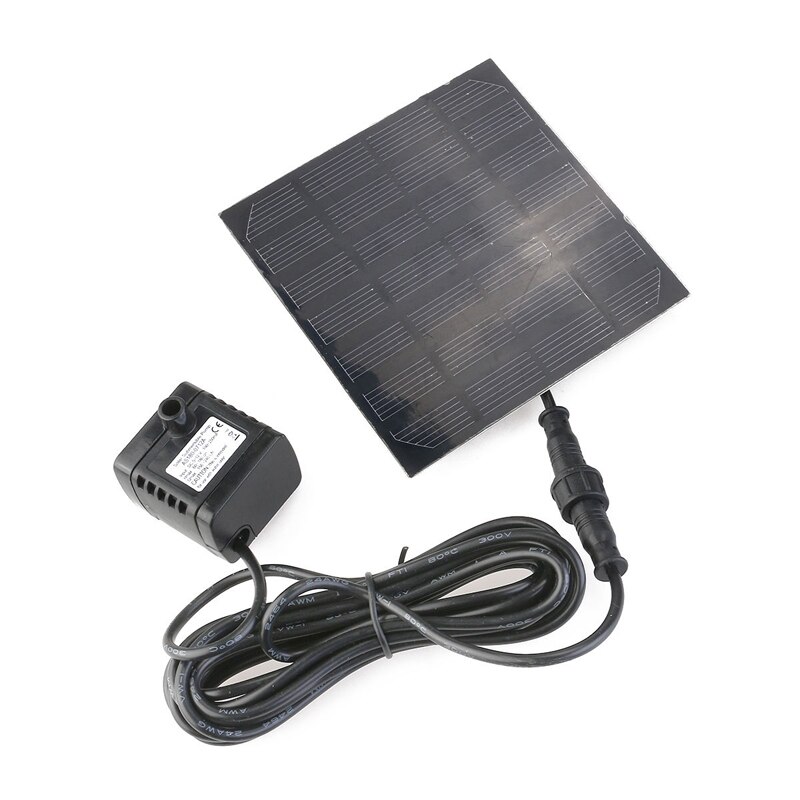 Solar Powered Panel Fountain Garden Pool Pond Submersible Water Pump Features