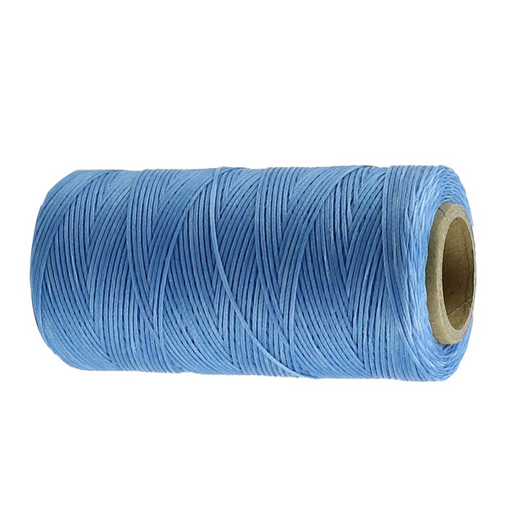 260M 150D 0,8mm Flache Gewachste NäHenne Linie dicke Gewachste Gewinde für Leder gewachste Schnur für Leder Handwerk Hand näHenne Gewinde: Himmel Blau