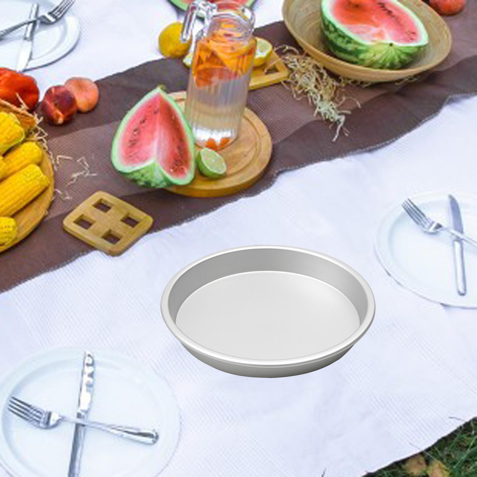 8 tums tallrik i aluminiumlegering, metalldiskar som serverar campingtallrikar för picknick utomhuscamping, återanvändbara