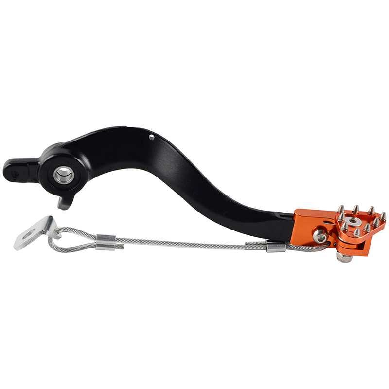 Rear Brake Pedal Lever Plate For KTM 125-500 EXC/SX/XC/F/W (2004-2015) - CNC Machined Aluminum, Orange