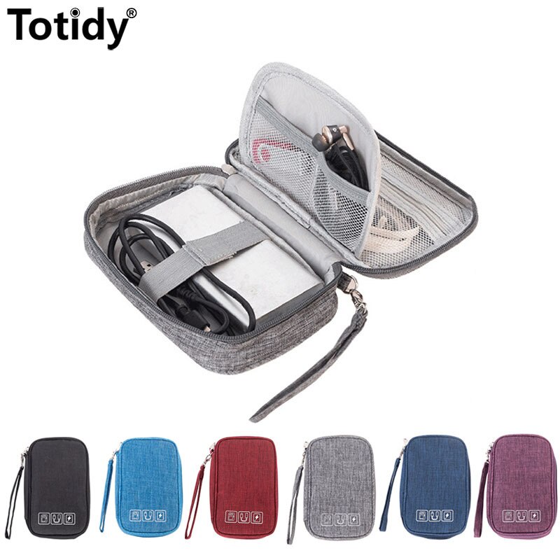 Charger Cable Travel Accessories Digital Bag Shockproof Electronic Power Bank Gadgets Pouch Organizer Earphone USB Storage Bag