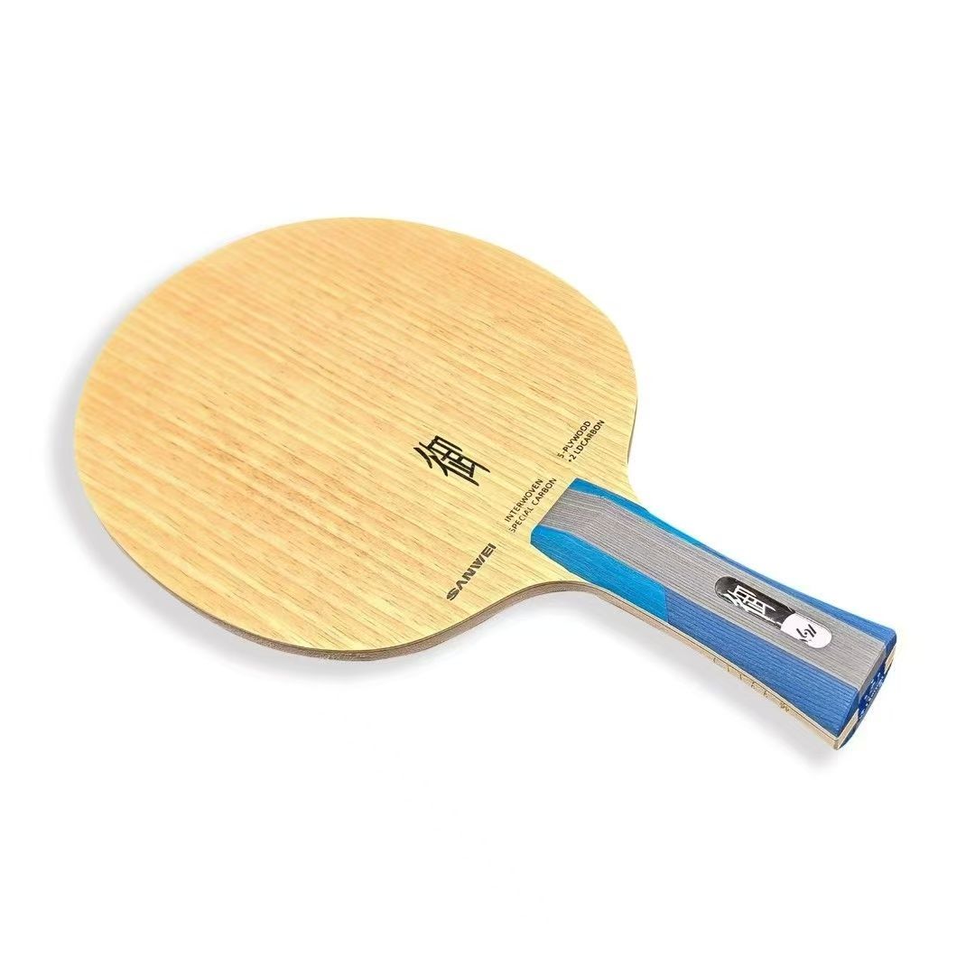 SANWEI Yu Tafeltennisblad 5 Hout + 2 Carbon Origineel Carbon Tafeltennisracket
