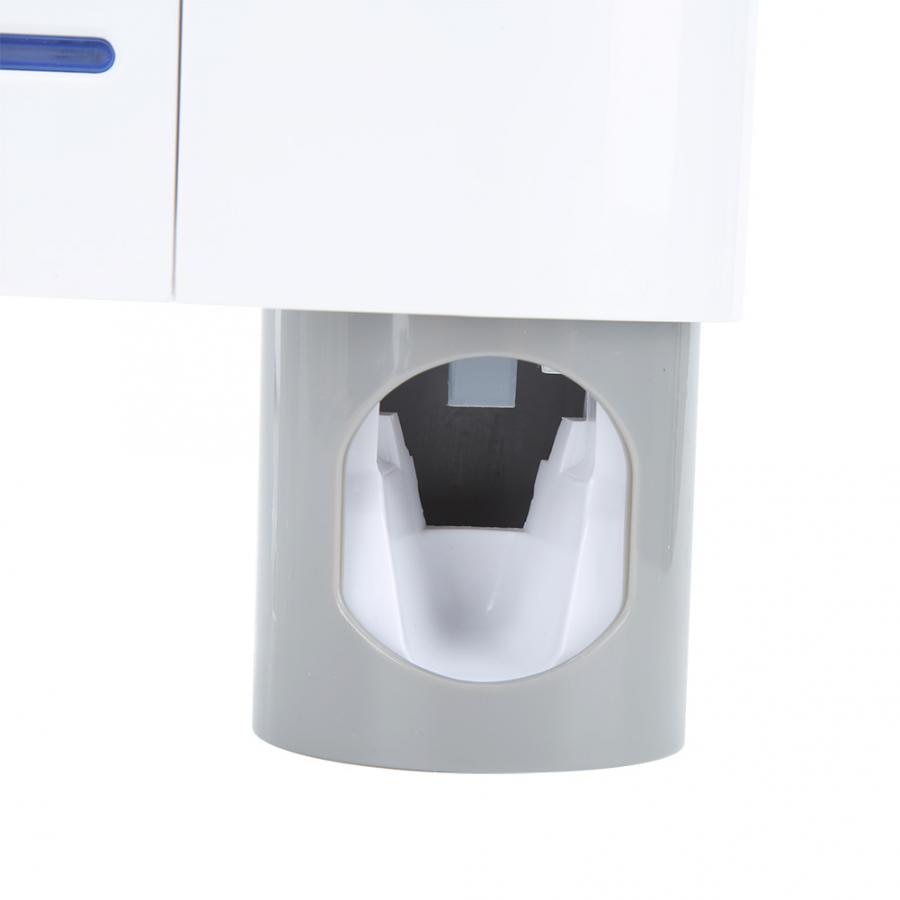 Wall Mounted 2 in 1 UV Light Ultraviolet Toothbrush Automatic Toothpaste Dispenser Sterilizer Toothbrush Holder Cleaner