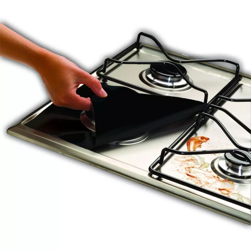 1/2/4Pc Kachel Protector Cover Liner Gasfornuis Protector Gasfornuis Kookplaat Brander Protector Keuken Accessoires mat Fornuis Cover