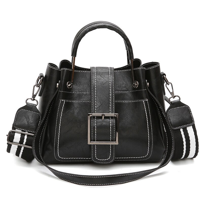 UZZDSS borse a tracolla per donna 2022 borsa a tracolla Flap in pelle femminile borse a tracolla per donna economiche piccola Bolsa Feminina: Black