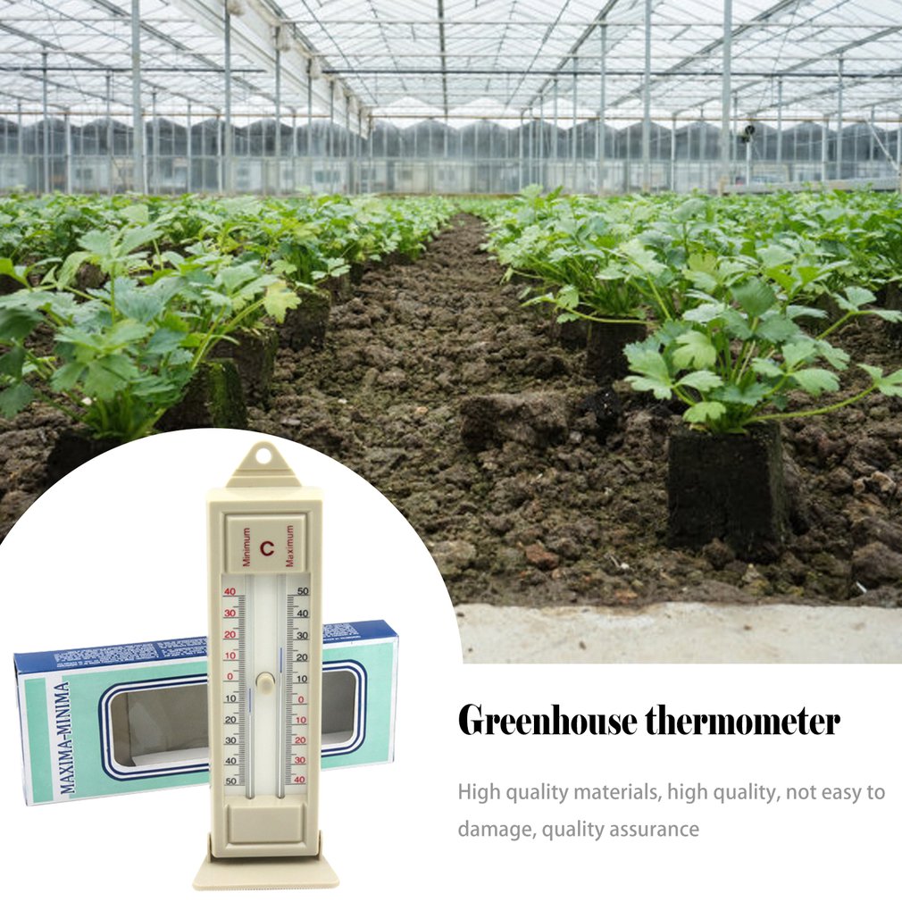 Maksimum &amp; minimum termometer innendørs utendørs hage drivhus vegg temperatur monitor  -40 to 50 graders termometer