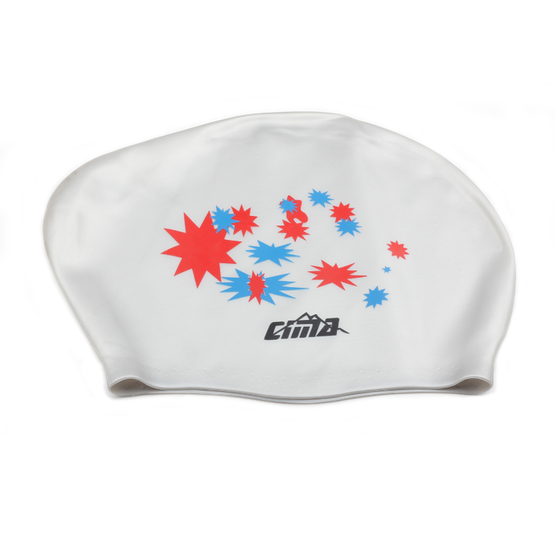 Gorros de natación de silicona grandes para mujer, gorro de piscina de pelo largo, protección para las orejas, Flexible, equipo de buceo elástico