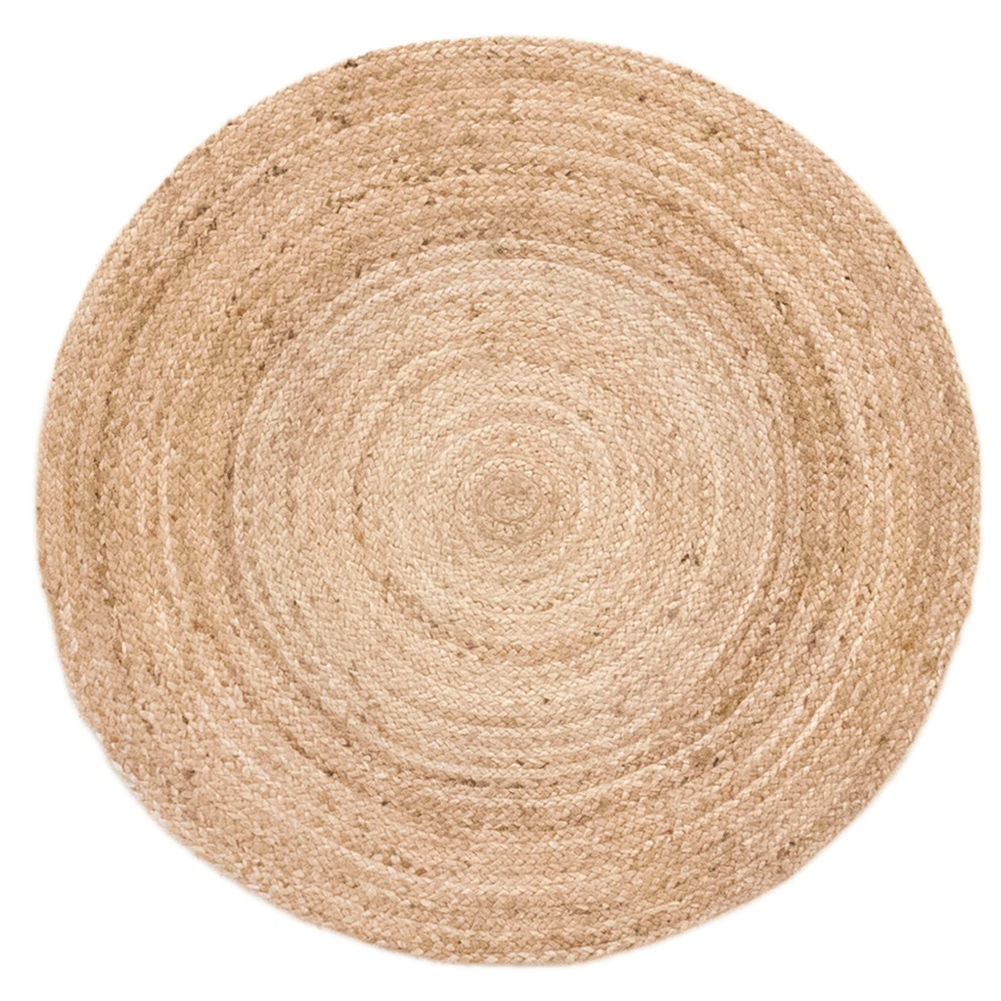 HAMID - Alfombra de Yute Alhambra Redonda 100% Fibra de Yute Natural, Suave, Tejida a Mano,Salón, Dormitorio, medida 100x100 cm