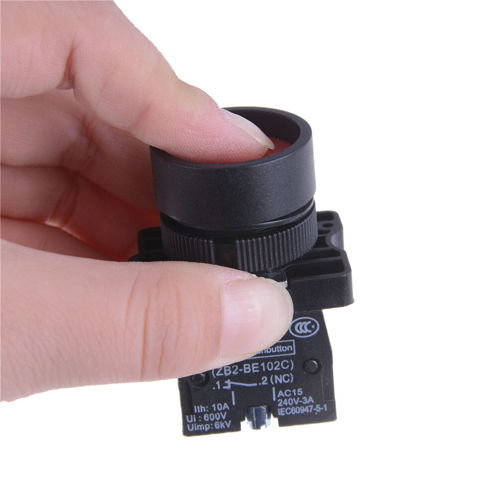 N/C Red Sign Momentary Push Button Switches XB2 Flat Touch Switch Button 22mm for Arcade Game Machine