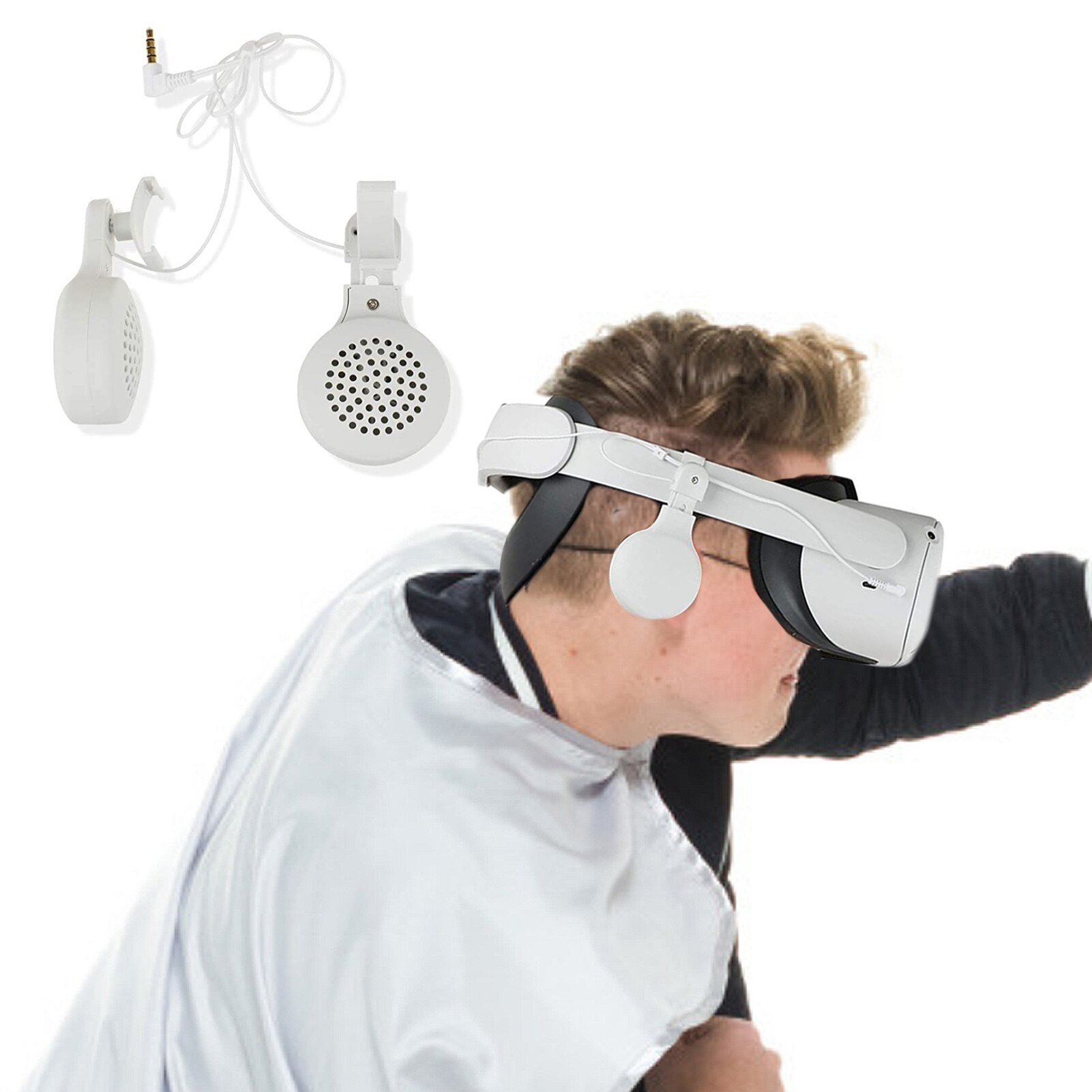 Gaming Premium Rotating Headphones For Oculus Quest 2 VR Headset,with 3D 360 Degree Sound In-Ear Oculus Quest 2 VR Accessories