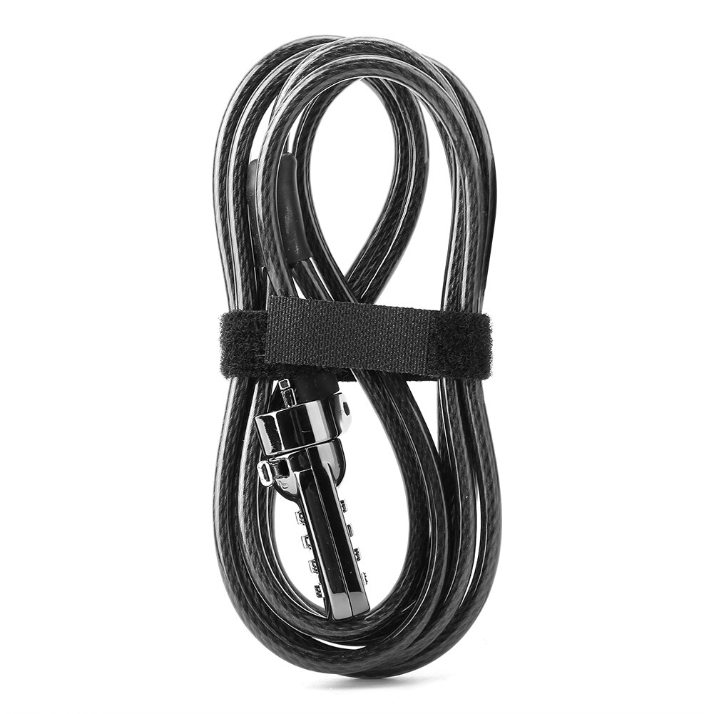 2m/6.6ft 4 Digit Combination Computer Laptop Steel Wire Coded Lock Security Anti-Theft Lock Device