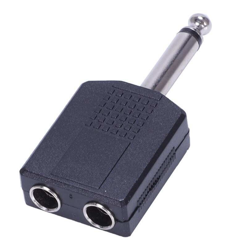 Male to USB Female Converter OTG Adapter Cable with 6.35 1/4inch Male to Dual Female Mono Y Cord PA o Cable Adapter