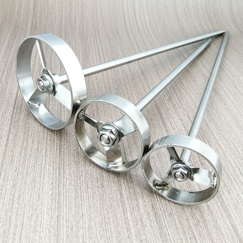 1set lab stainless steel turbine type blade paddle DIA 50mm 60mm 80mm impeller stirring blade with sitrrer rod