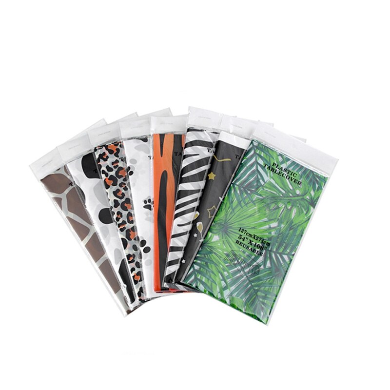 1 STKS Wegwerp tafelkleed Dier Gestreept Tafelkleed Dier Jungle Safari Party Kids Verjaardagsfeestje Supplies Tafelkleed Decor