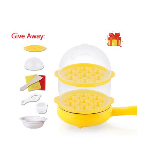 Ei Mold Tool Ancake Maker Anti-aanbak Siliconen Deksel Voor Kookgerei Houseshold Bakken Multifunctionele Gestoomde Omelet Accessoires: B-YELLOW