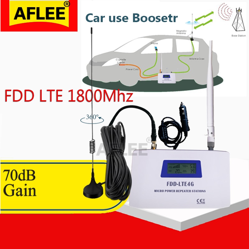 Car Use LTE DCS 1800mhz4G Network Mobile Signal Booster Repeater 2G 4G 1800Mhz Cellphone Cellular GSM 1800 Cellular Amplifier