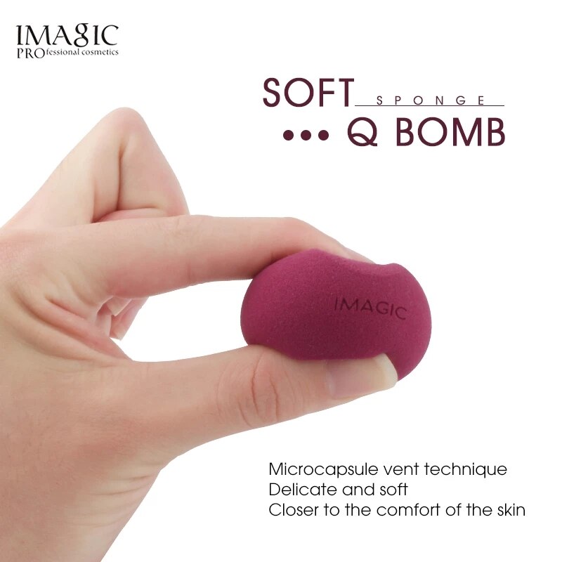 IMAGIC-esponja de maquillaje en forma de gota de agua, base suave, corrector, cosmética, 10 paquetes,