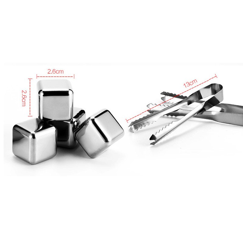 Cubitos de hielo de acero inoxidable enfriadores de vino enfriador reutilizable de Metal para café, bebida, whisky, mantener frío más tiempo, juego de Bar para vinos