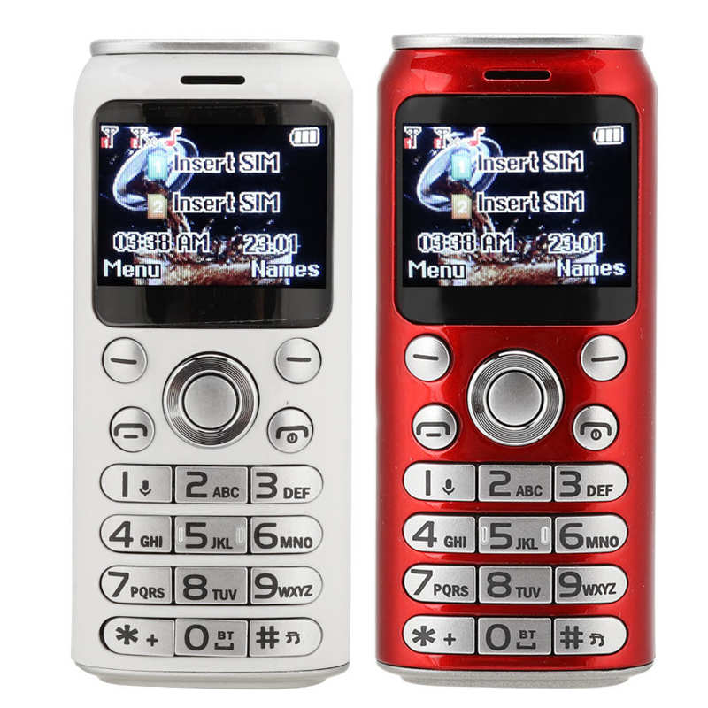 K8 Portable Mini Bluetooth Dialer Telephone For Children Kids Student Dual Card Mobile Phone with Curved Screen