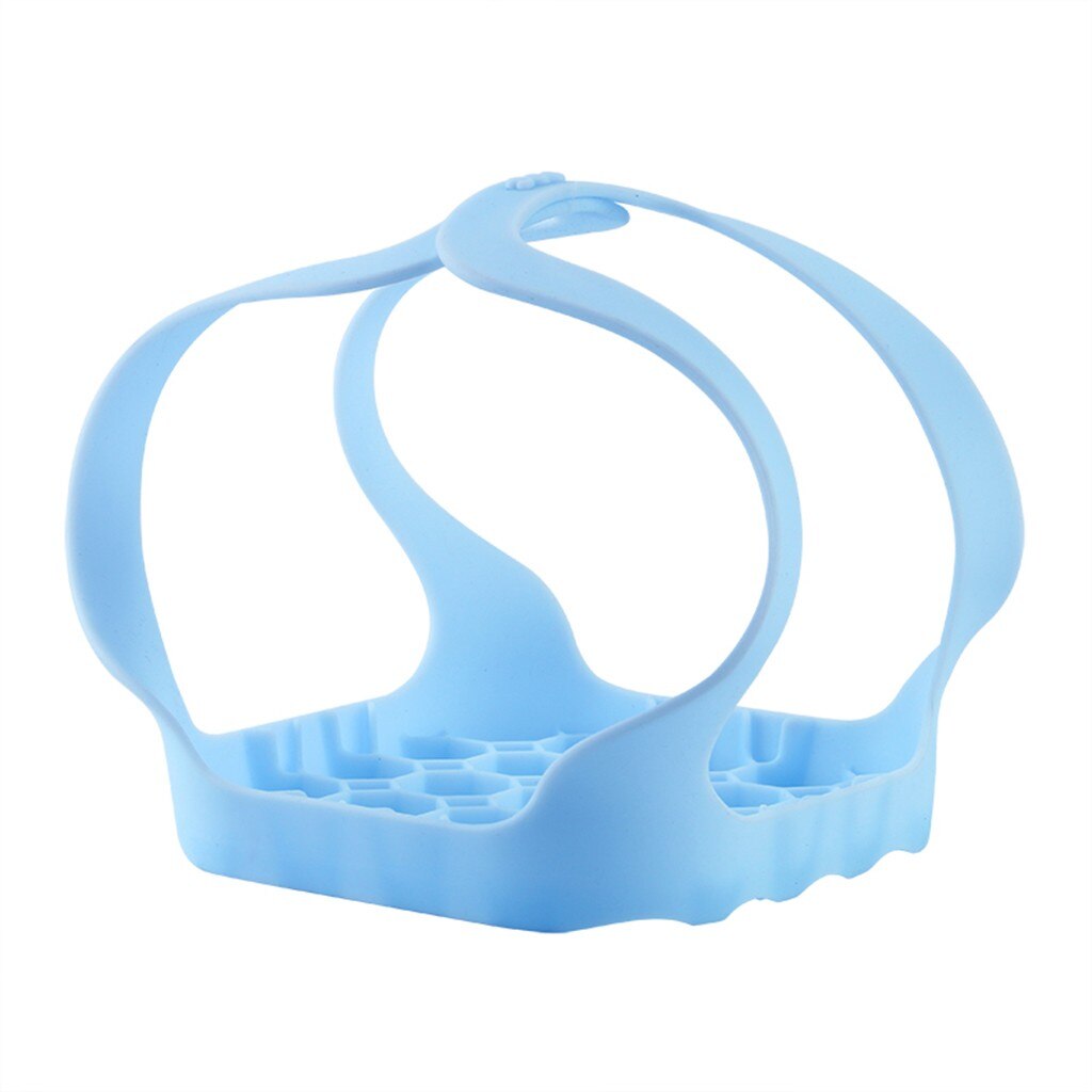 Silicone Roasting Rack Durable Bakeware Sling Trivet Oven Baking Food Rack Set For Kitchen Cooking Steam Holds Roasting Rack: Blue 