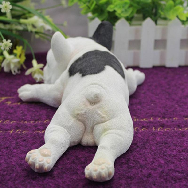 Perro Bulldog francés de imitación, juguete de resina, sala de estar Decoración Para, escritorio, jardín, Q0V8
