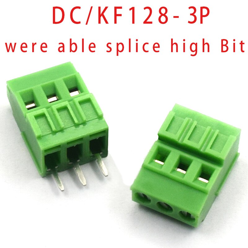 5pcs KF128 3.81MM 2P 3P 4P 5P ...20P Terminal screw PCB terminal DC / KF128-2P / 3/4/5 / 14P pitch 3.81MM can be spliced
