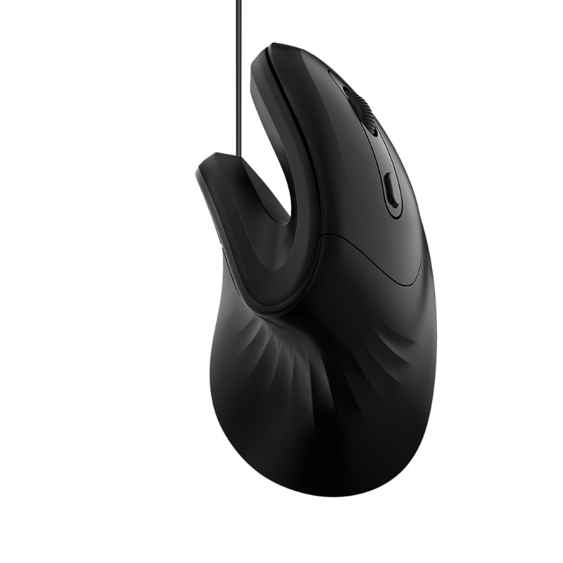Langlebige kabelgebundene Maus JSY 11, kabelgebundene Maus, vertikale Maus, ergonomische Maus mit optischen Tasten: Lila