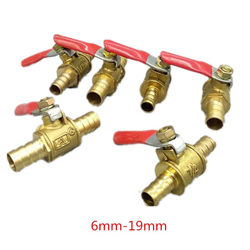 6mm-19mm Pneumatische Anschluss Schlauch Widerhaken Durcheinander Wasser Öl Luft Gas Kraftstoff Linie Abschaltung Ball Ventil Rohr armaturen Pneumatische Rohr Schalter
