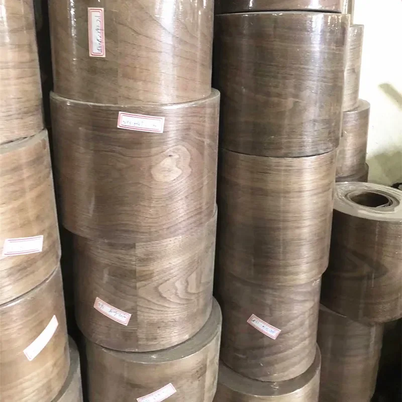 1 rol 250cm natuurlijke zwarte walnootfineer dunne handgemaakte doe-het-zelf massief houten decoratieve panelen luidsprekerrenovatie