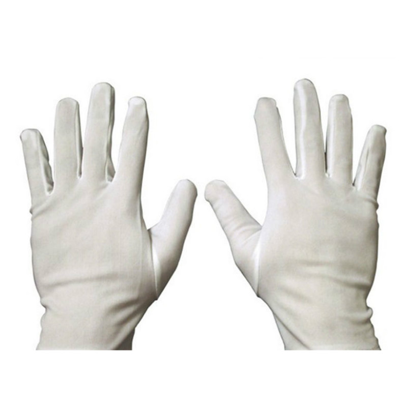 1 para Mittel Dicke Weiße Baumwolle Polyester Handschuhe Labor Sanitär Handschuhe Mehrzweck Handhabung Reinigung Werkzeuge Haushalts Handschuhe