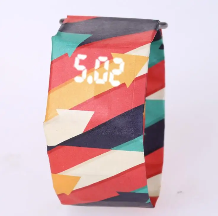Relojes de papel creativos para hombres y mujeres, relojes digitales LED, relojes deportivos, precio barato,