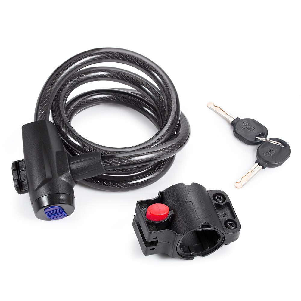 KERUI-cerradura inteligente antirrobo con huella dactilar, para motocicleta, coche eléctrico, candado con Cable para bicicleta y exterior: key lock