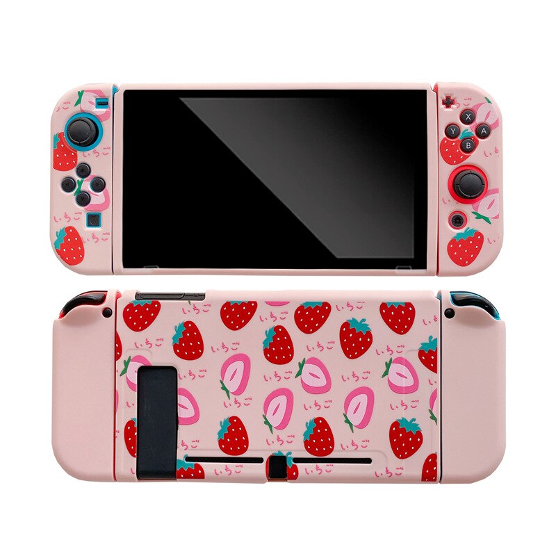 Neue Rosa Nette Erdbeere Protector Cases für Nintendo Schalter Zubehör Weiche TPU Shell Cover für Nintendos Schalter Haut Fall: strawberry