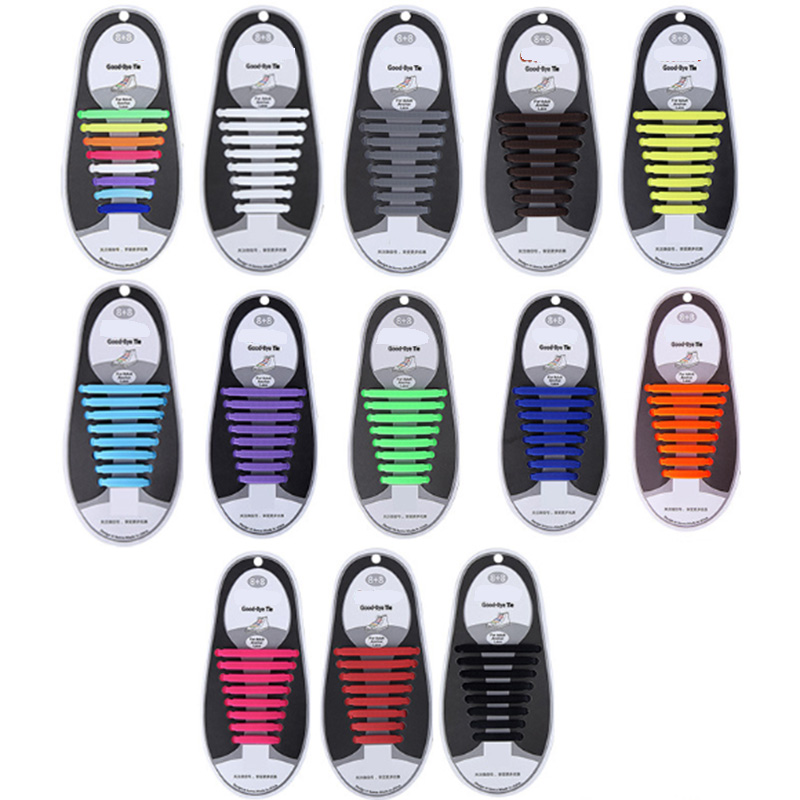 16 Teile/satz Silikon Elastische Schnürsenkel Spezielle Keine Krawatte Schnürsenkel Schnürung Kinder Erwachsene Turnschuhe Schnell Schuh Spitze Gummi Kreative Schnürsenkel
