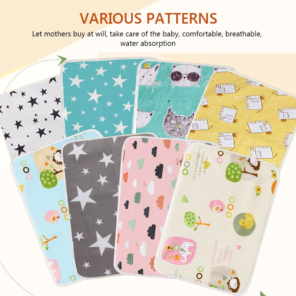50 x 70cm baby luier verschoningsmat hoes herbruikbare reismat matten kussen herbruikbare mat hoes baby's draagbare waterdichte vloermat