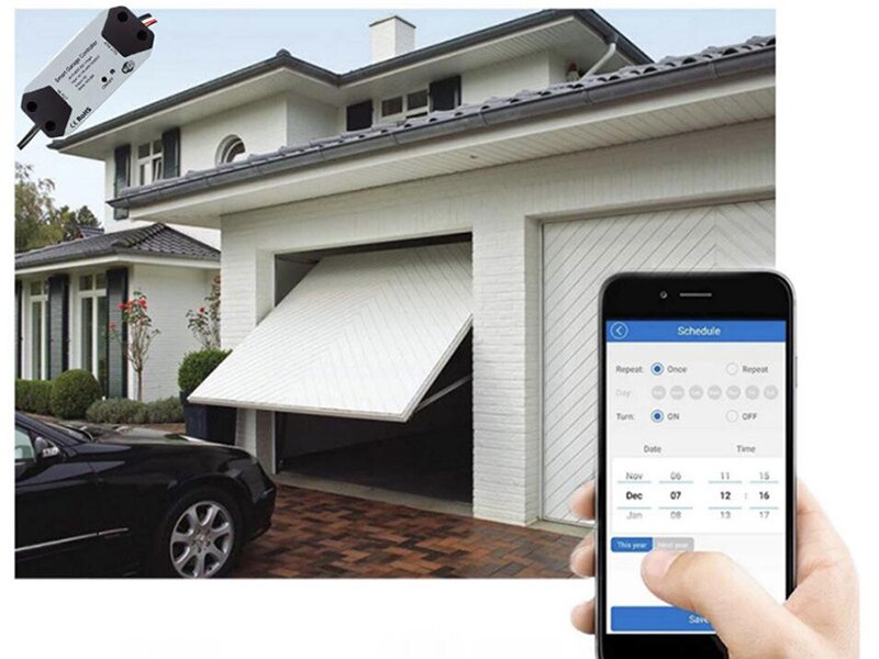Tuya Wifi Smart Garagedeuropener Controller Geen Hub Vereisen Draadloze Afstandsbediening Werk Met Smartlife Voice Control Alexa Google Thuis