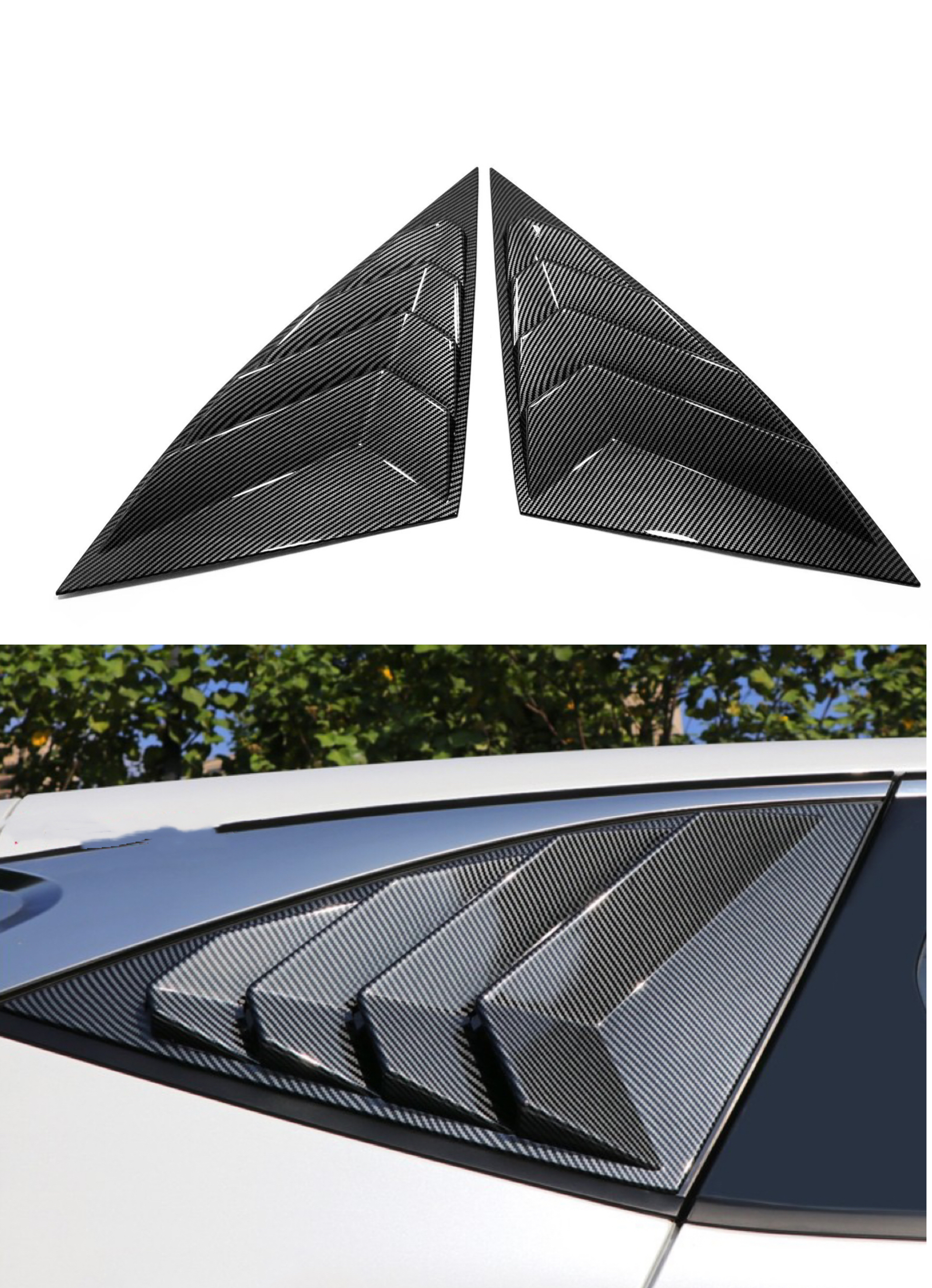 For Hyundai Tucson NX4 - Rear Window Vent Shutter Louver Cover Trim Car Exterior Not fit for European！