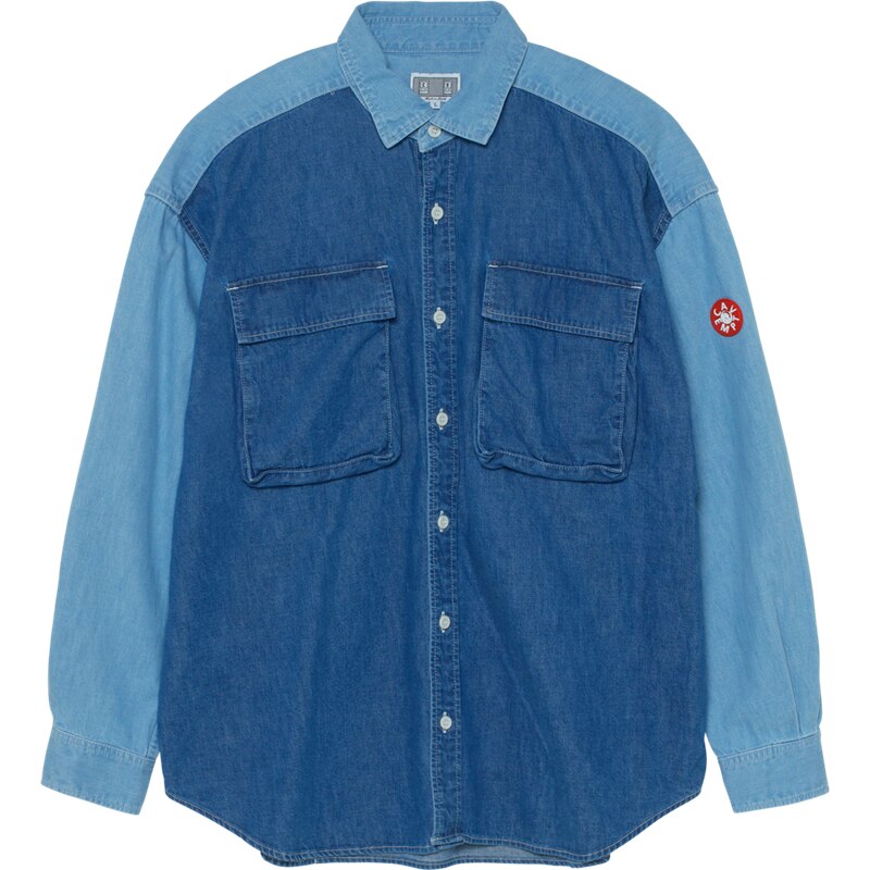 Hip Hop Streetwear CAVEMPT Shirt C.E CAV EMPT TWO COLOUR DENIM SHIRTS Men Women 1:1 Best Casual Cavempt Shirt