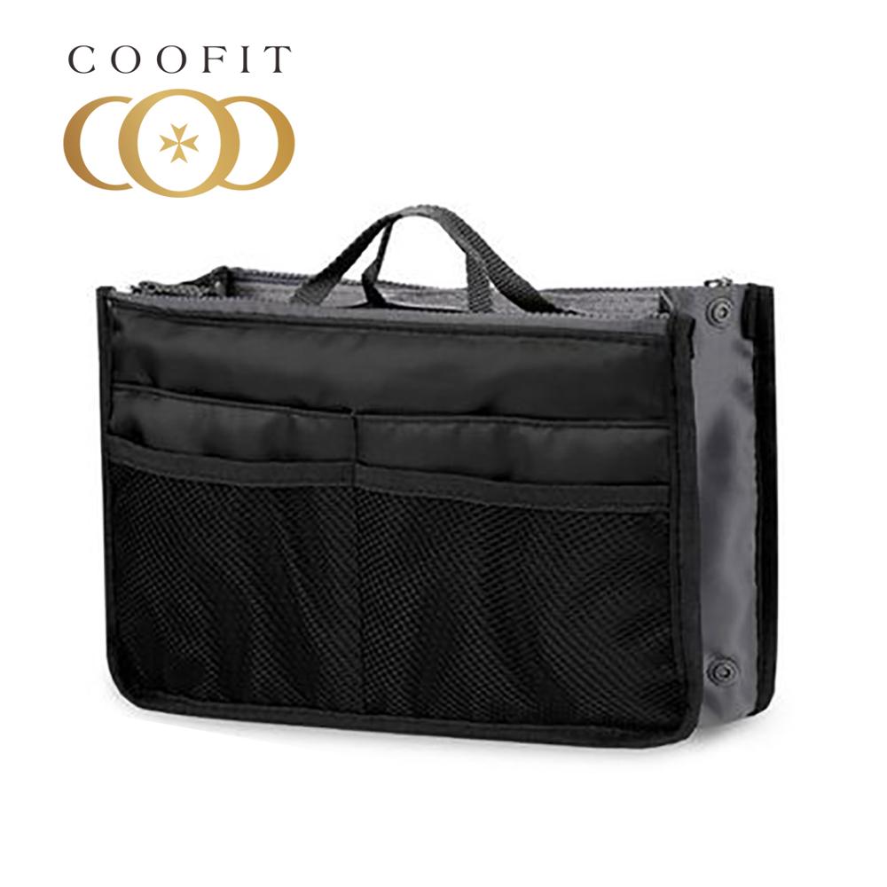Coofit sac de rangement de voyage à compartiments multiples, sac de rangement de toilette, trousse de toilette de couleur unie pour voyage
