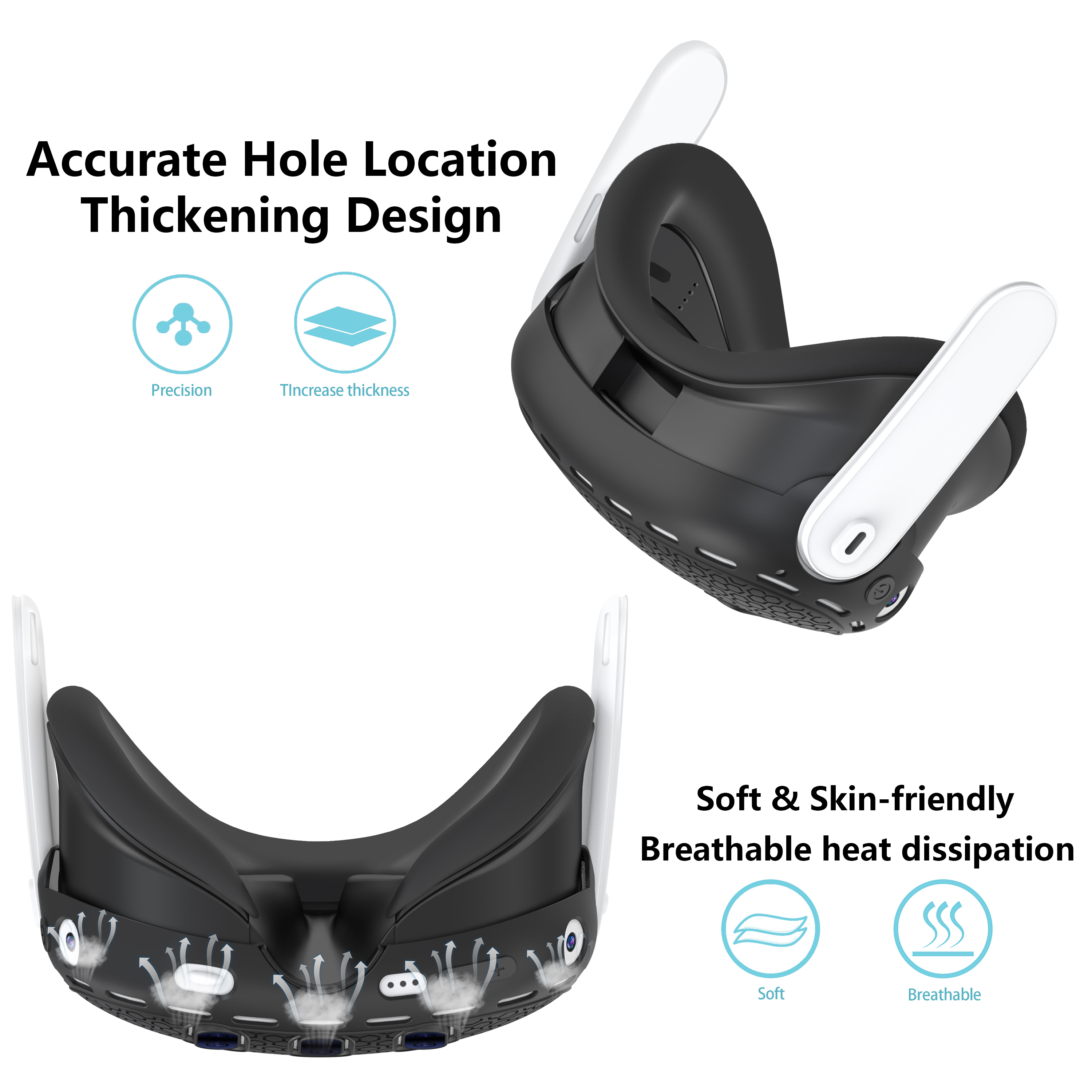 Til meta quest 3 silikonecover vr headset ridsefast beskyttelsesetui til oculus quest 3 tilbehør
