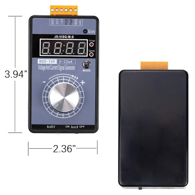 DC0-10V 0/4-20MA générateur de Signal de tension actuelle, simulateur analogique portatif intégré de batterie Rechargeable pour le PLC et le panneau Deb