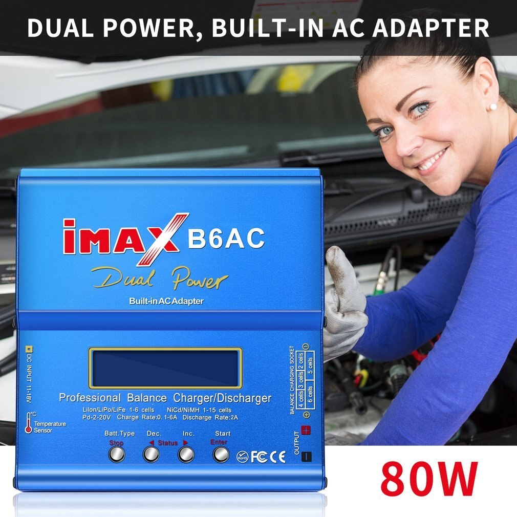 Heißer! IMAX B6 AC B6AC Lipo NiMH 3S/4S/5S RC Akku Balance Ladegerät + EU/US/UK/AU plug power liefern draht Neue