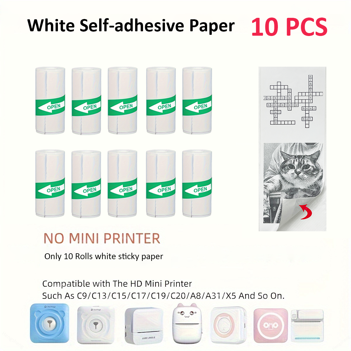 Thermisch Papier MINI Afdrukken Zelfklevende Kleur Grandado thermisch-papier-mini-afdrukken-zelfklevende-kleur-grandado