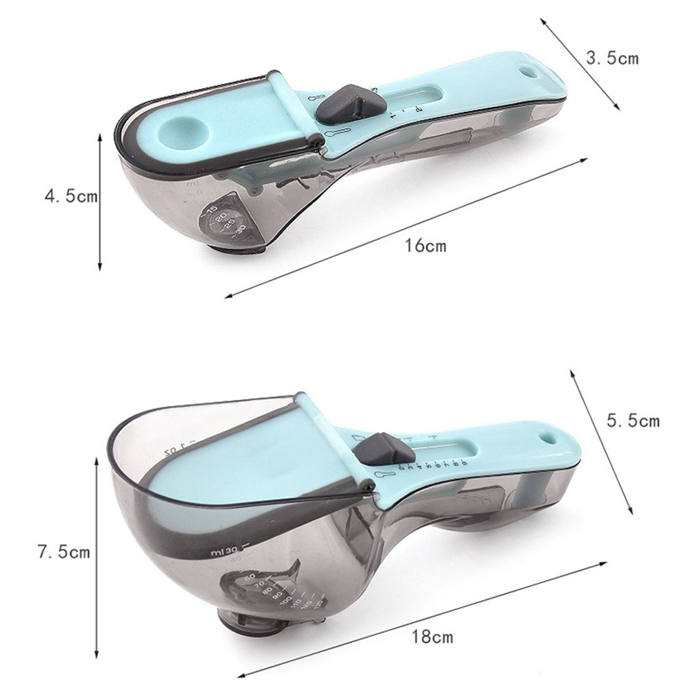 Maatlepels Keuken Gadgets Verstelbare Maatlepels Plastic Weegschalen Bakken Levert Draagbare Maatlepels Keuken