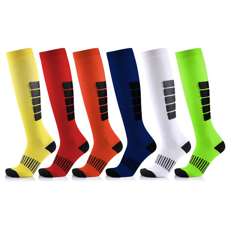 Unisex Sport Football Soccer Long Socks Durable Mixed Color 6pairs/Lot Sports Socks Middle Baseball Hockey Socks