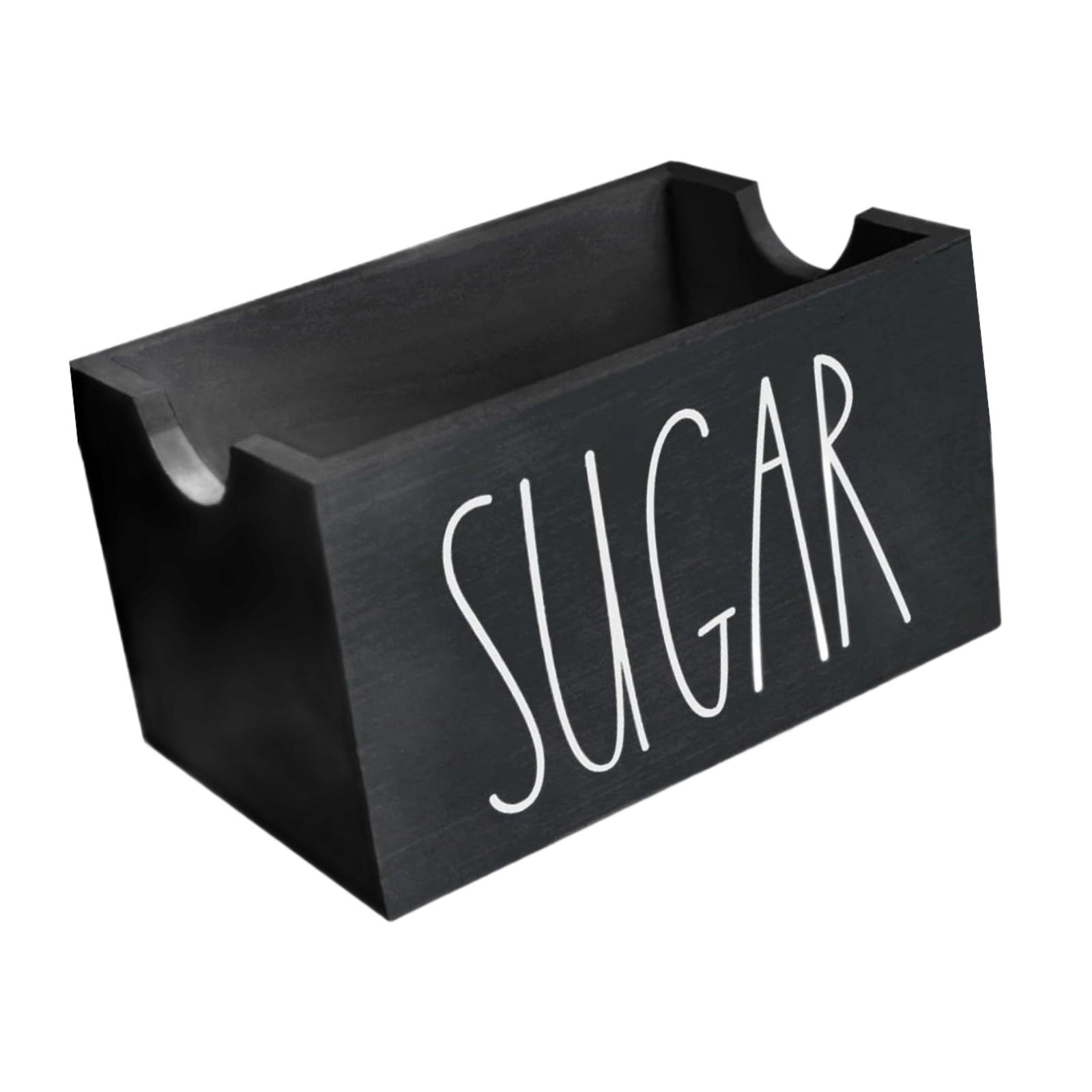 Drewniany pojemnik na cukier w saszetkach, pudełko robić przechowywania torebek herbaty, organizer na kapsułki robić kawy robić restauracji, hotelu, na ladę, robić baru kawowego.: czarny