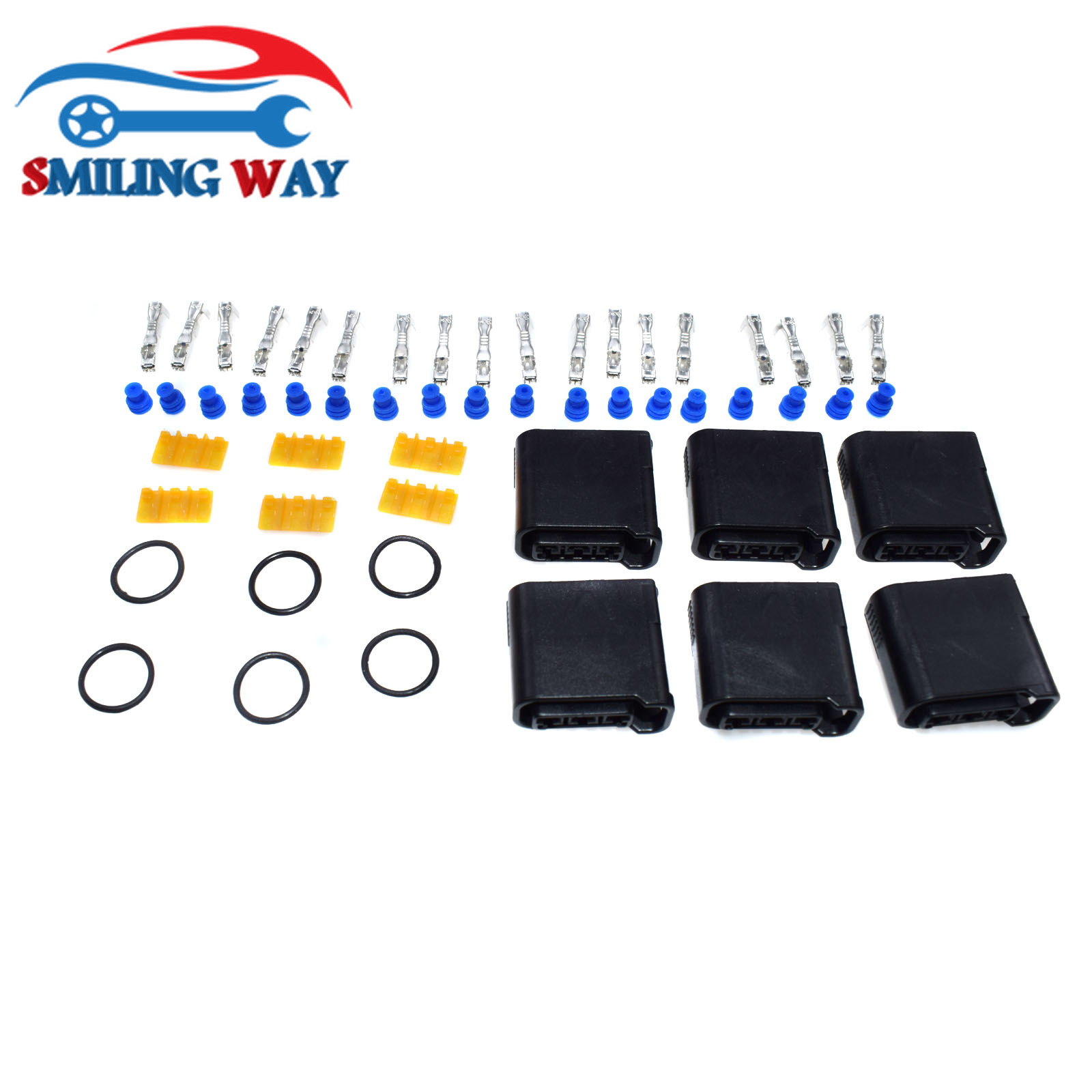 SMILING WAY# Ignition Coil Connector Harness Terminal Plug Seals Kit For Subaru Impreza WRX STi EJ20 EJ25 EZ30 2002