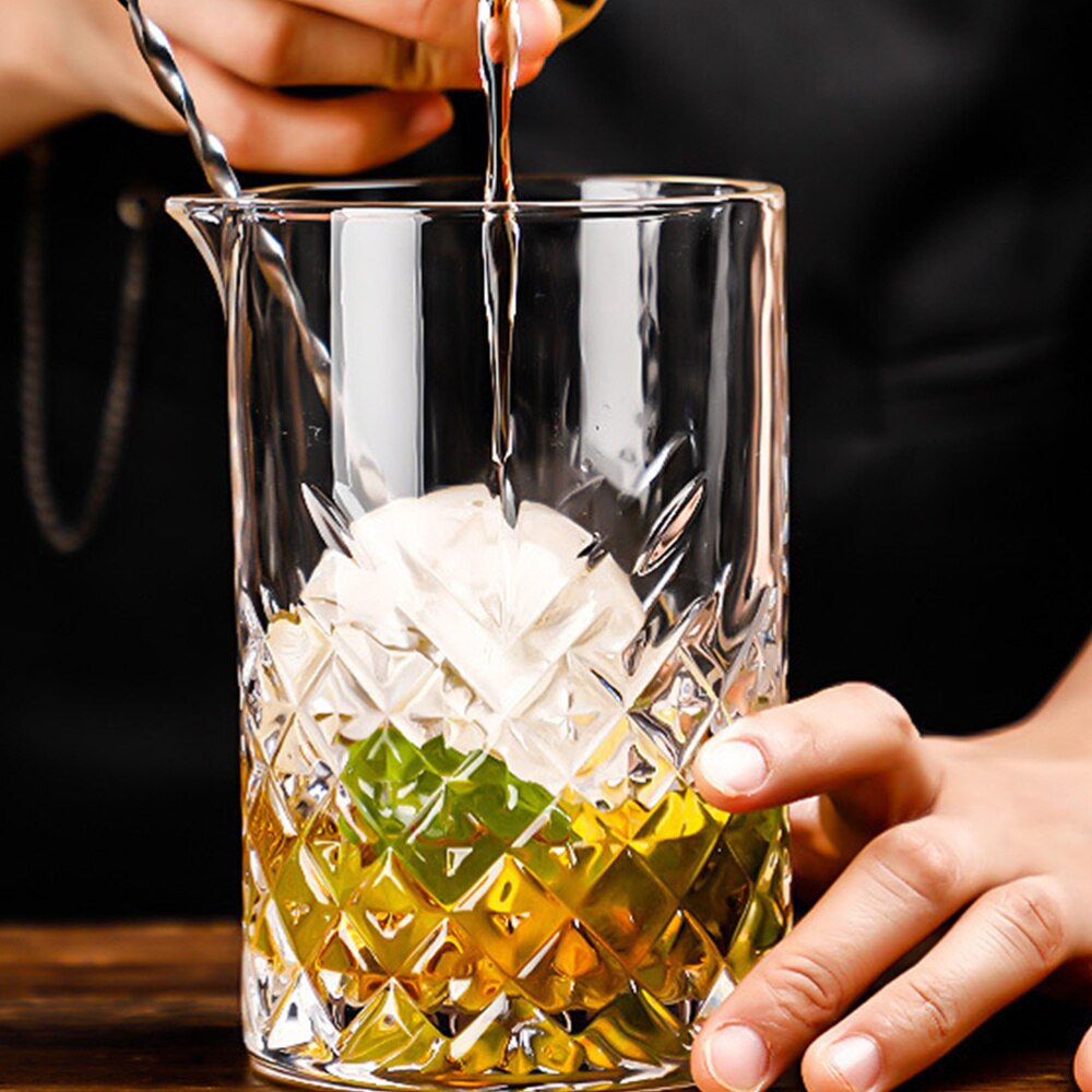 1Pc 700ML Cocktail Mixing Glass Thick Bottom Crystal Stirring Glass